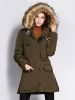 Zipper & Single Breasted Slim-fit Fox Fur Hooded Thick Parka Women Coat